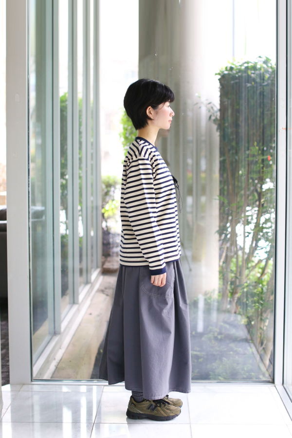 and wander Stripe Long-Sleeve Pullover Shirt