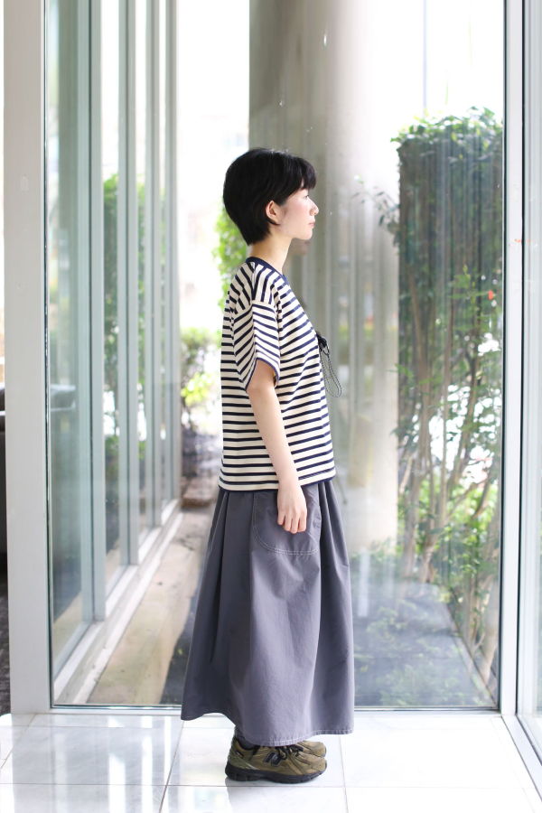 and wander Stripe Short-Sleeve Pullover Shirt