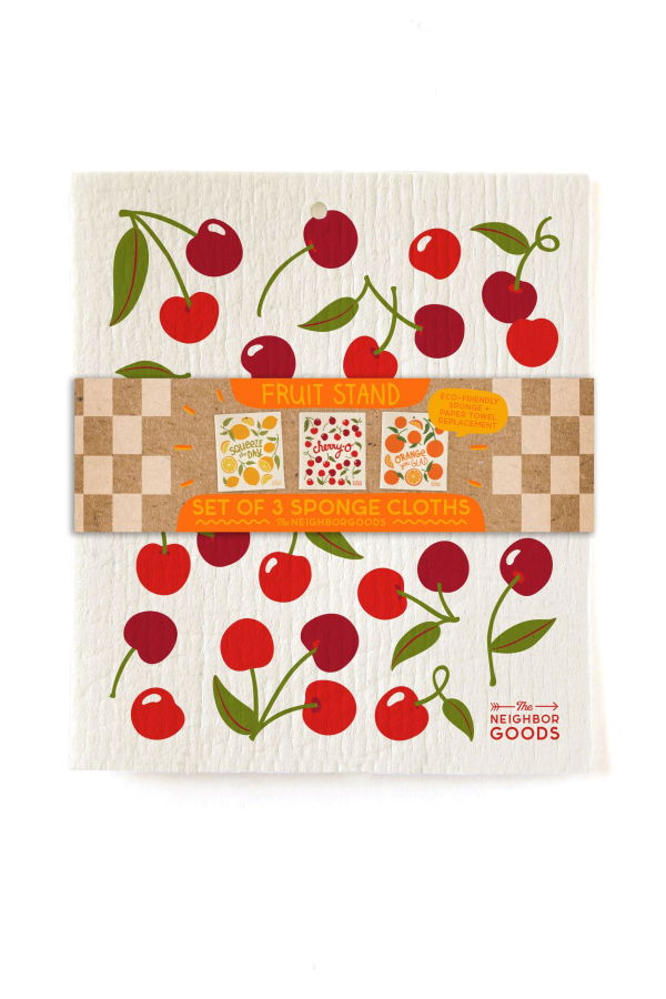 The Neighborgoods Fruit Stand Sponge Cloth Set of 3