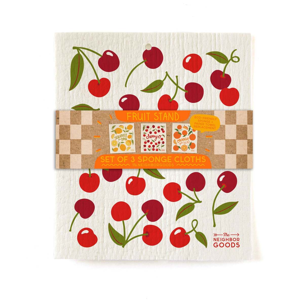 The Neighborgoods Fruit Stand Sponge Cloth Set of 3 - Image 2 of 5