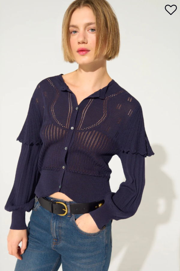 Cotélac Pleated Cardigan