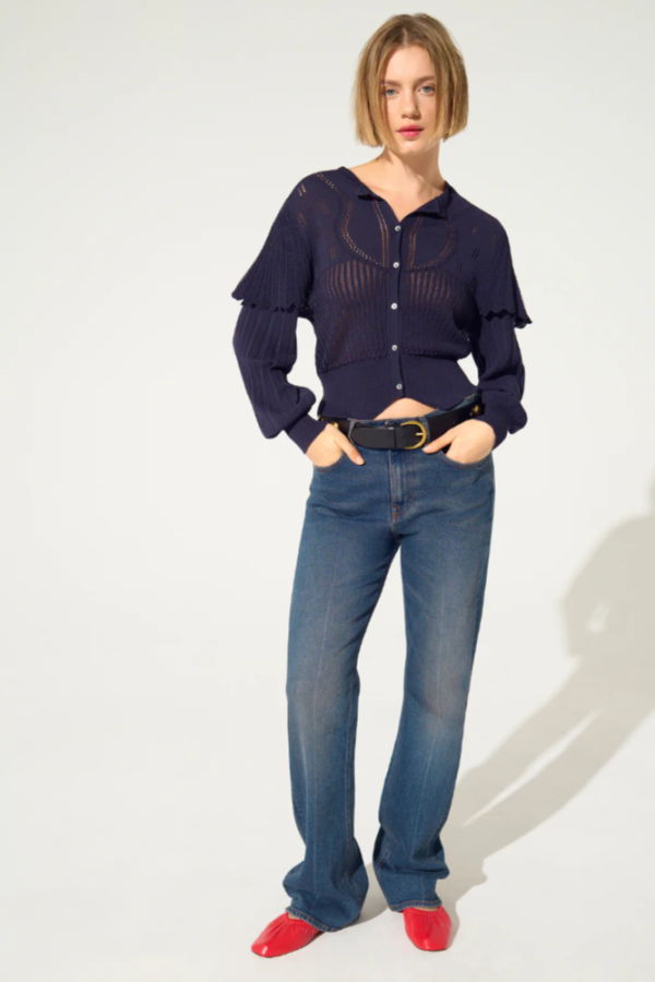 Cotélac Pleated Cardigan