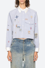 Sea NY Claira Embroidered Button Down Shirt - Blue - Thumbnail 2