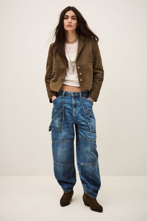 Ba&sh Morfeo Suede Leather Jacket