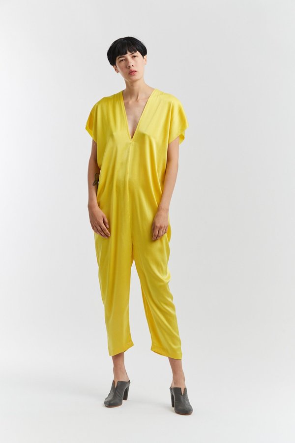 Miranda Bennett Silk Charmeuse Everyday Jumpsuit - Cruz | Garmentory