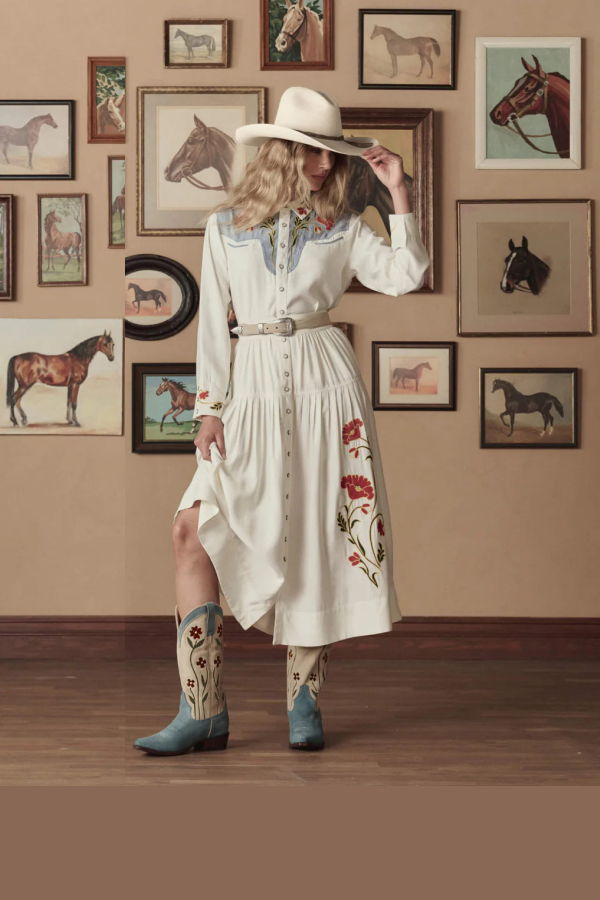 The Great. The Embroidered Western Shirt