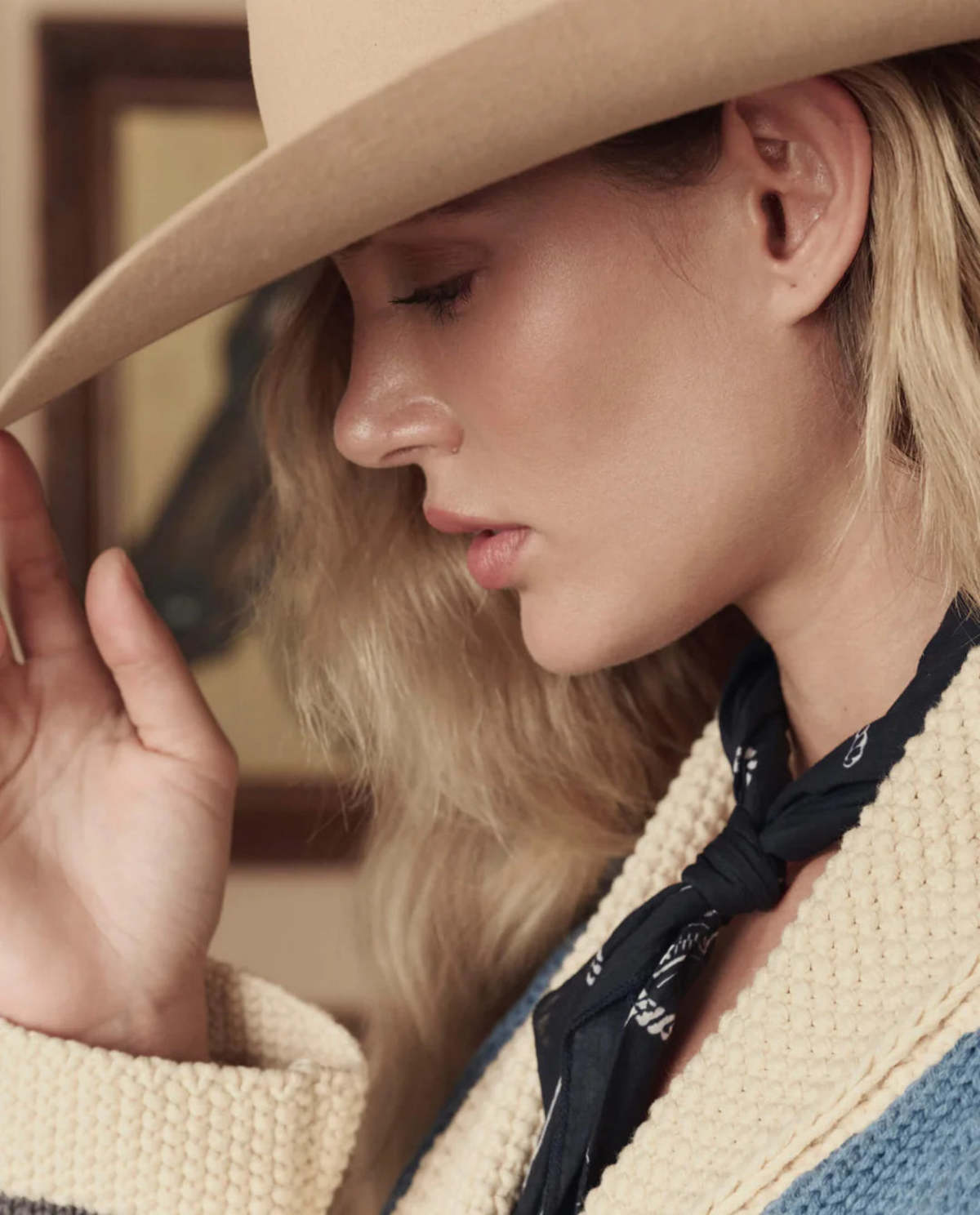 The Great. Stetson Western Bandana - Navy - Image 4 of 6