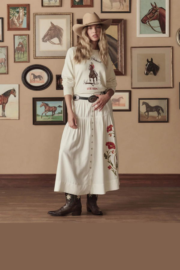 The Great. Tooled Leather Concho Belt