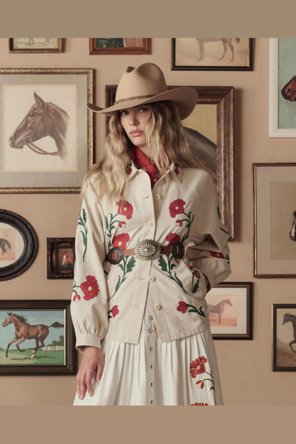 The Great. The Tooled Leather Concho Belt