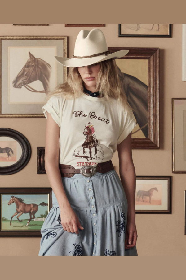 The Great. Tooled Waist Belt