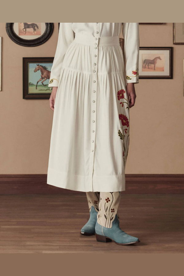 The Great. The Western Embroidered Highland Skirt
