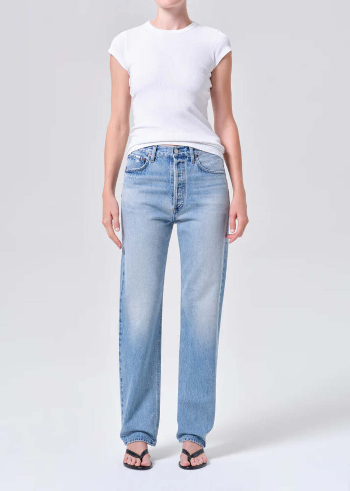 AGOLDE 90's Mid Rise Straight Jean (32") - Stream - Image 1 of 2