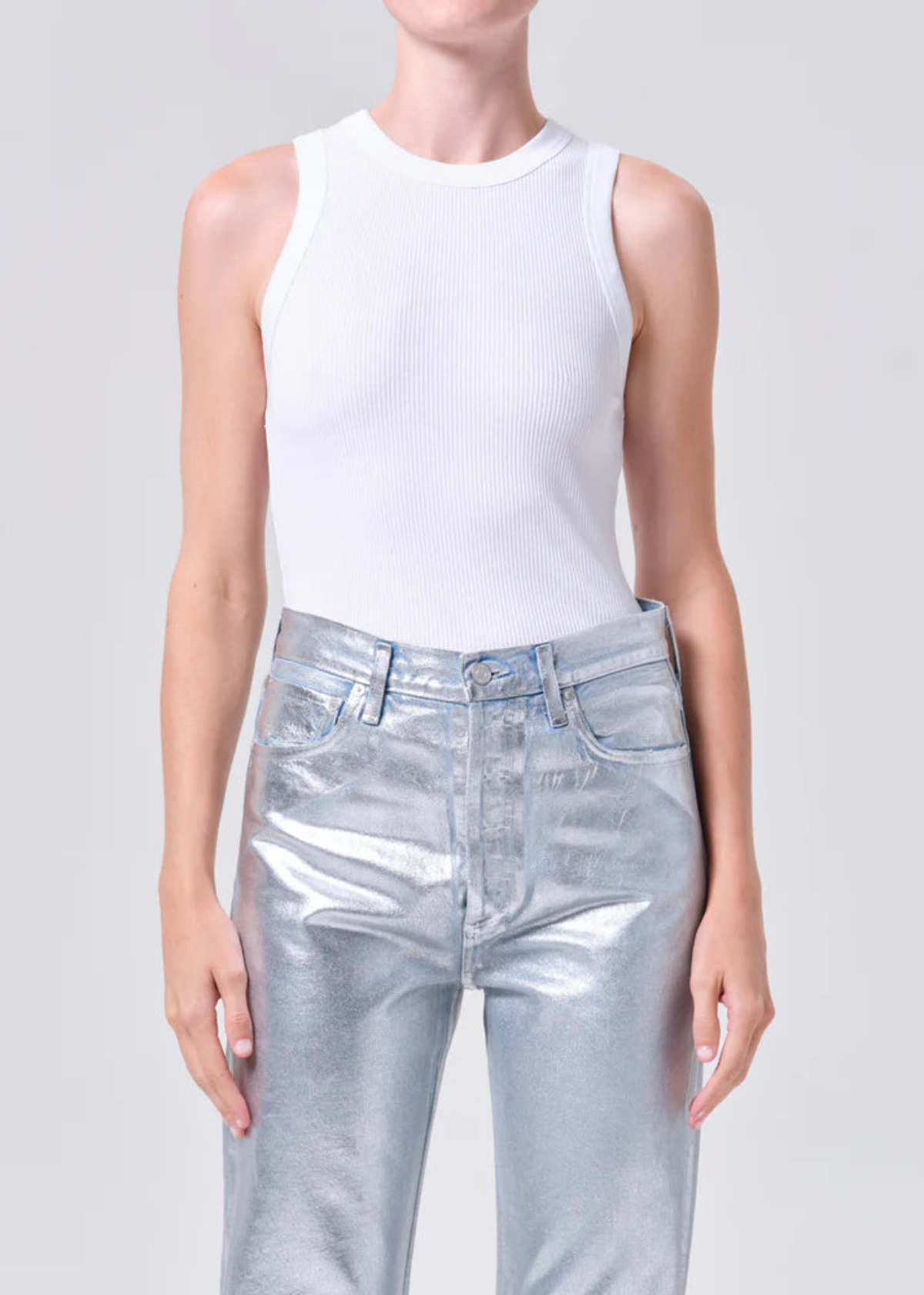 AGOLDE Leigh Tank - White - Image 1 of 2