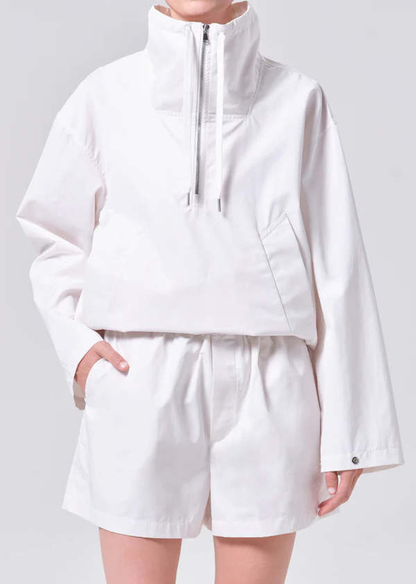 AGOLDE Lydia Nylon Popover Anorak - Chalk White AGOLDE Lydia Nylon Popover Anorak - Chalk White