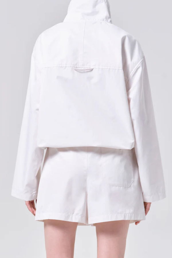 AGOLDE Lydia Nylon Popover Anorak - Chalk White