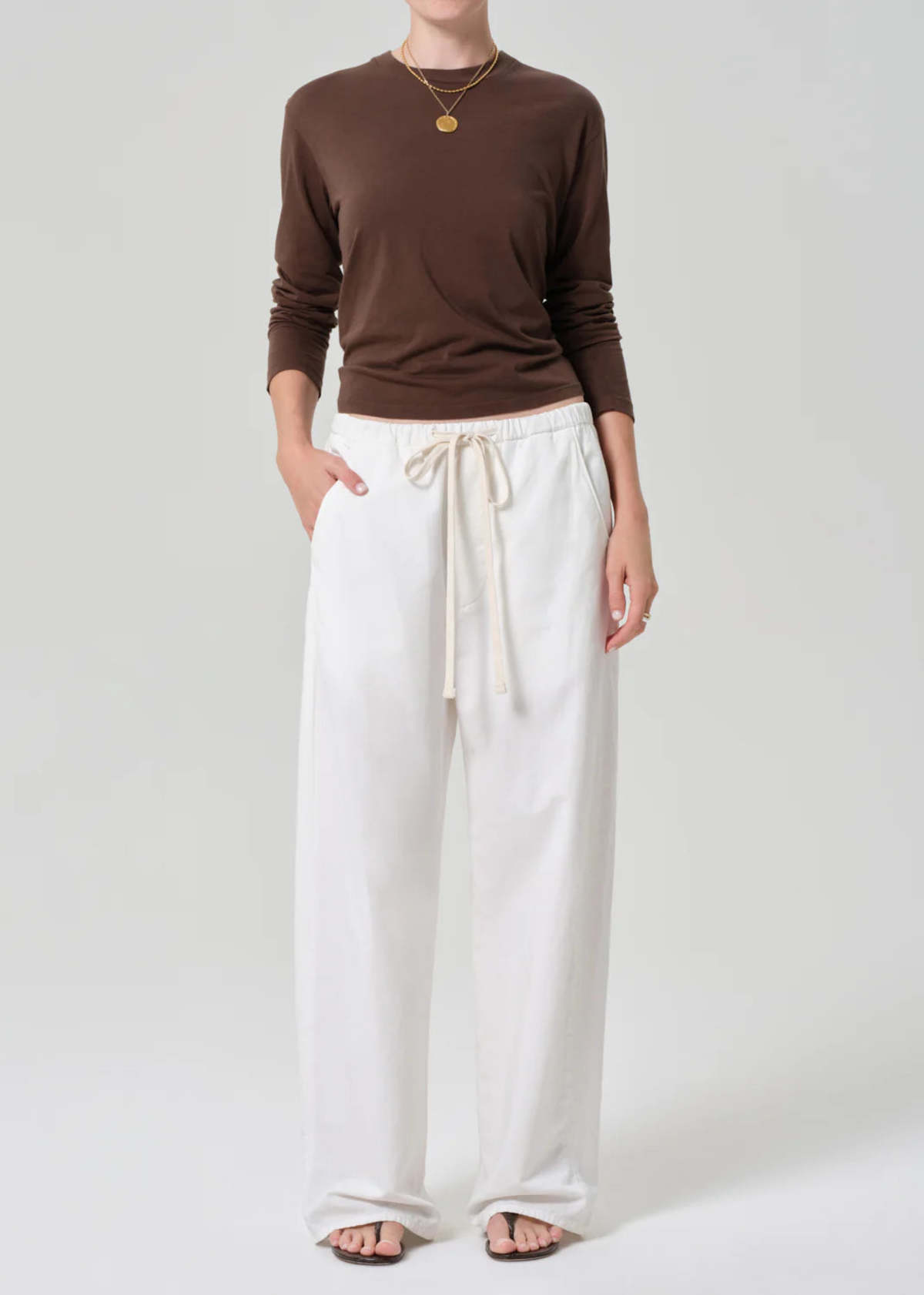 Citizens of Humanity Aurora Pull-On Pant - Cream - Image 1 of 3
