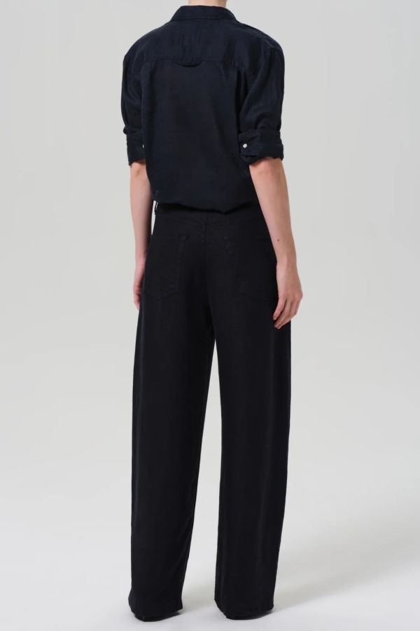Citizens of Humanity Brynn Drawstring Linen Trouser - Navy