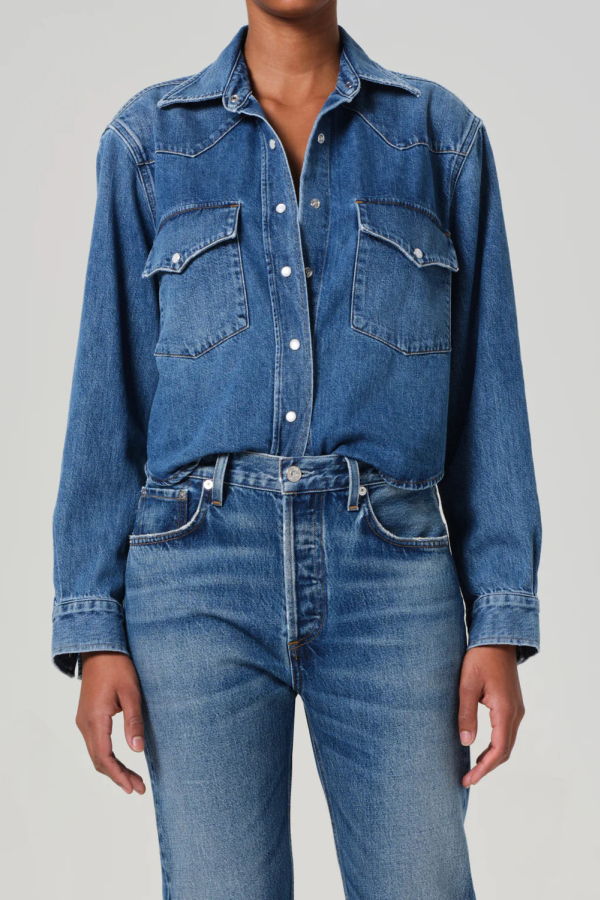 Citizens of Humanity Cropped Western Shirt - Chaya