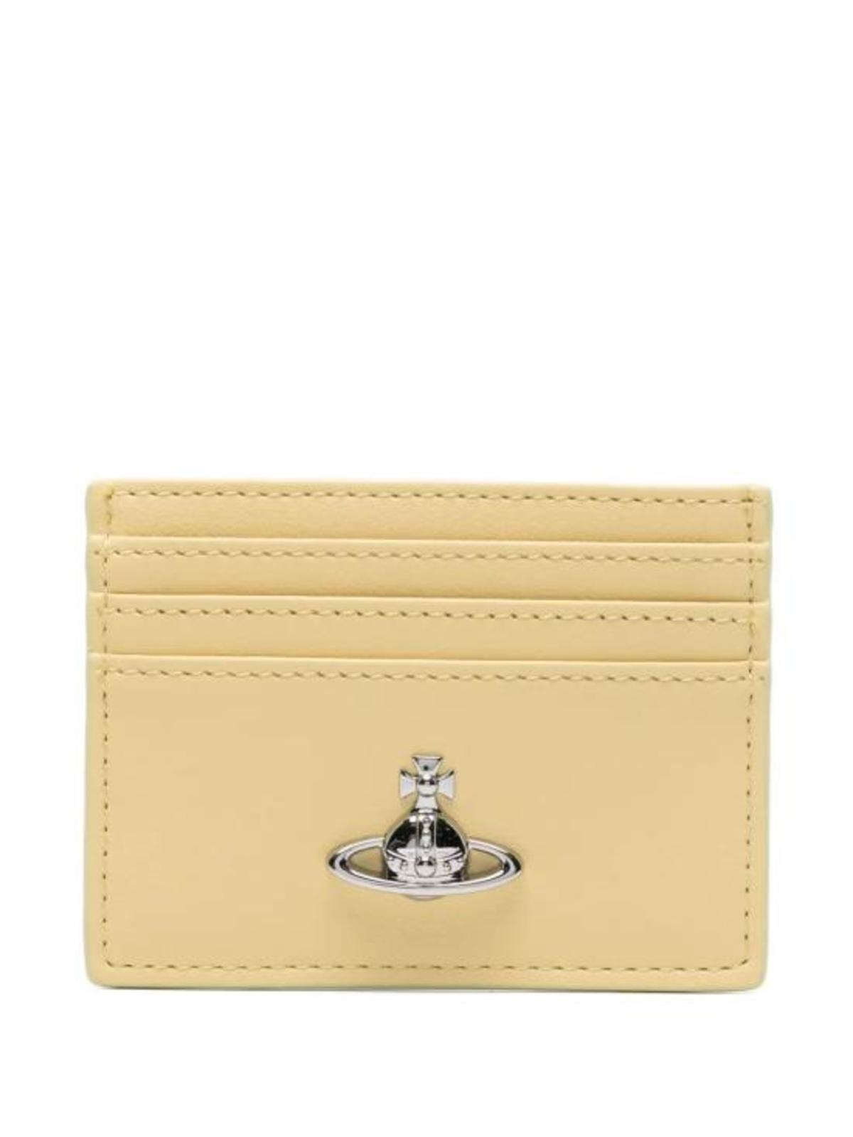 Vivienne Westwood Orb Business Card Wallet - Pastel Yellow - Image 1 of 3