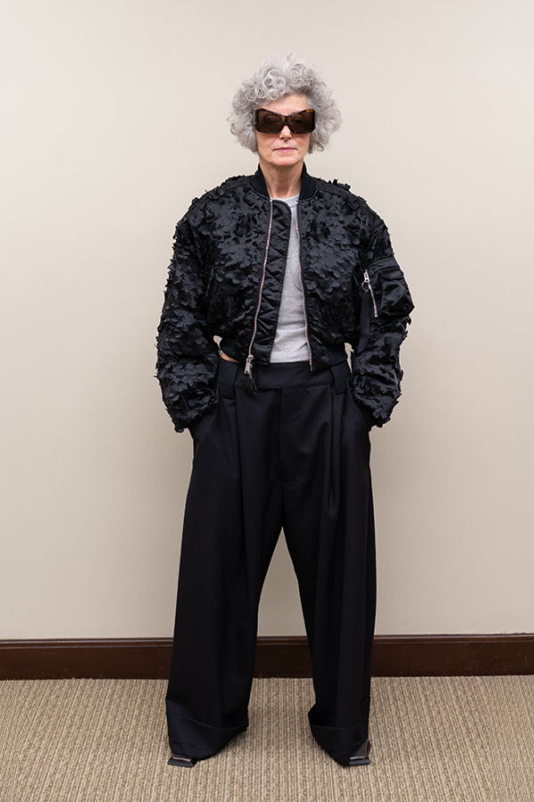 Cecilie Bahnsen x Alpha Industries MA-1 CR Laser Cut Bomber Jacket - Black