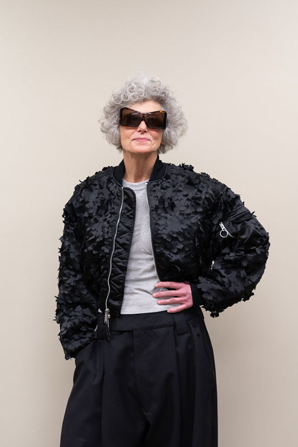 Cecilie Bahnsen x Alpha Industries MA-1 CR Laser Cut Bomber Jacket - Black