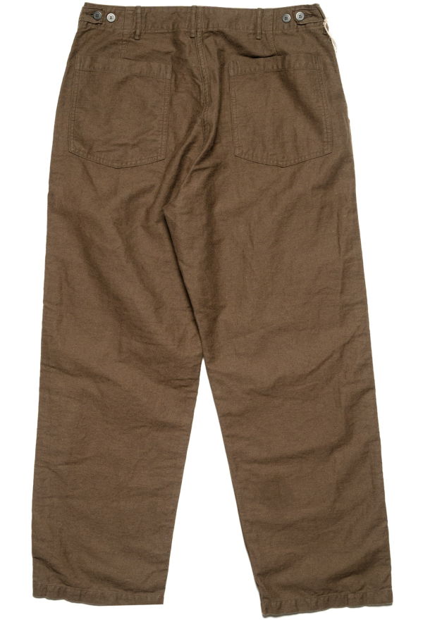 Orslow Relax Fit Cotton Linen Moleskin Fatigue Pants