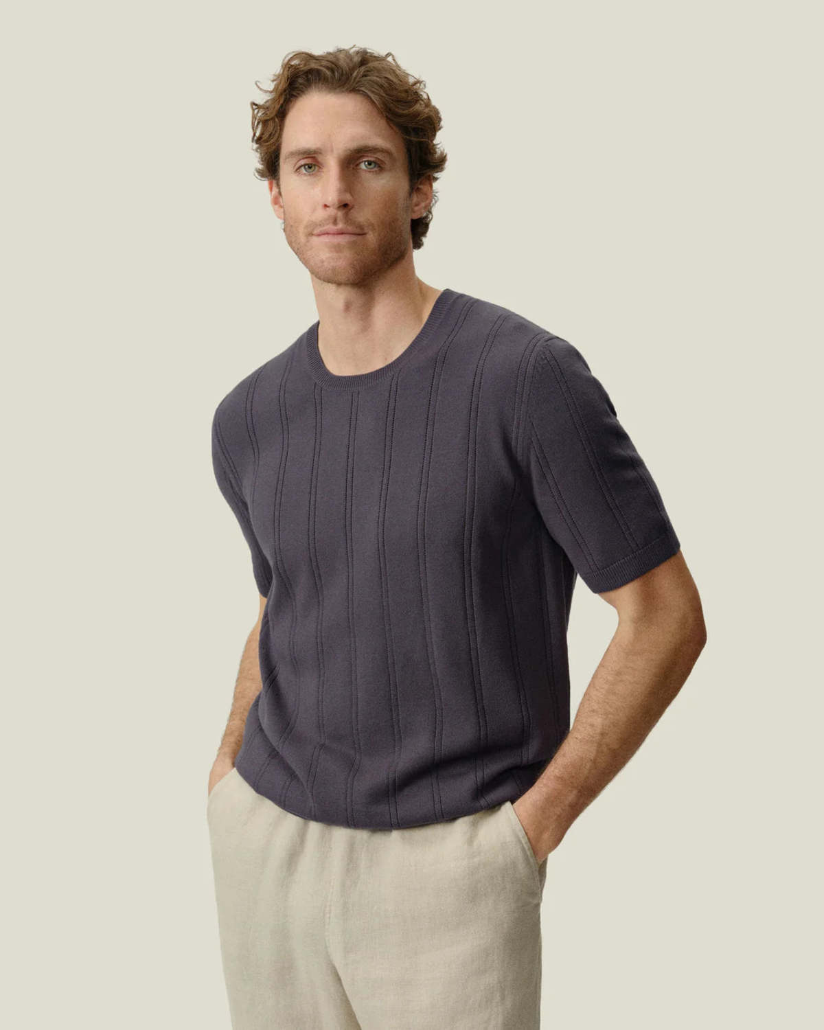 Alex Crane Ash Lolo Drop Needle Sweater Tee - Image 1 of 5