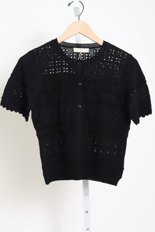 Ulla Johnson Abriana Eyelet Knit Cardigan
