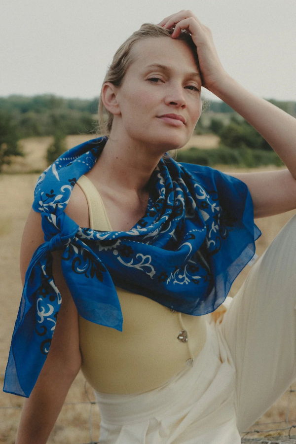 Maison Lecomte Flament Bandana Cotton Scarf
