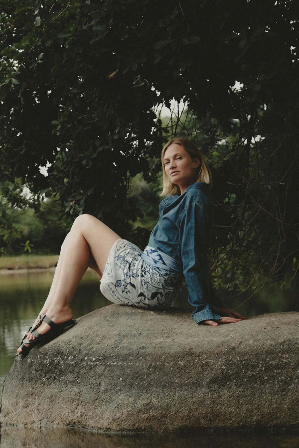 Maison Lecomte Flament Far West Cotton Scarf