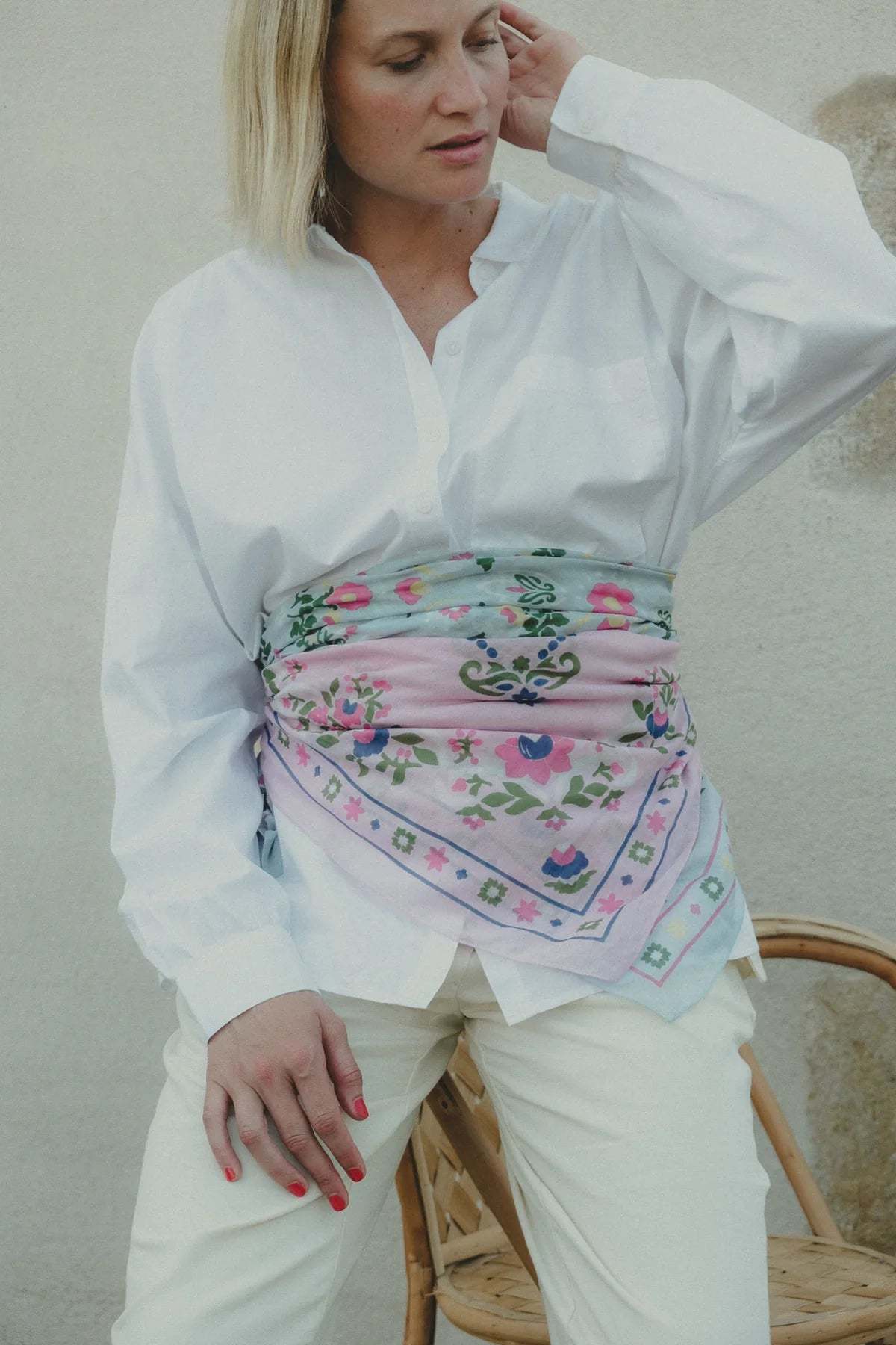 Maison Lecomte Flament Secret Garden Cotton Scarf - Image 4 of 5