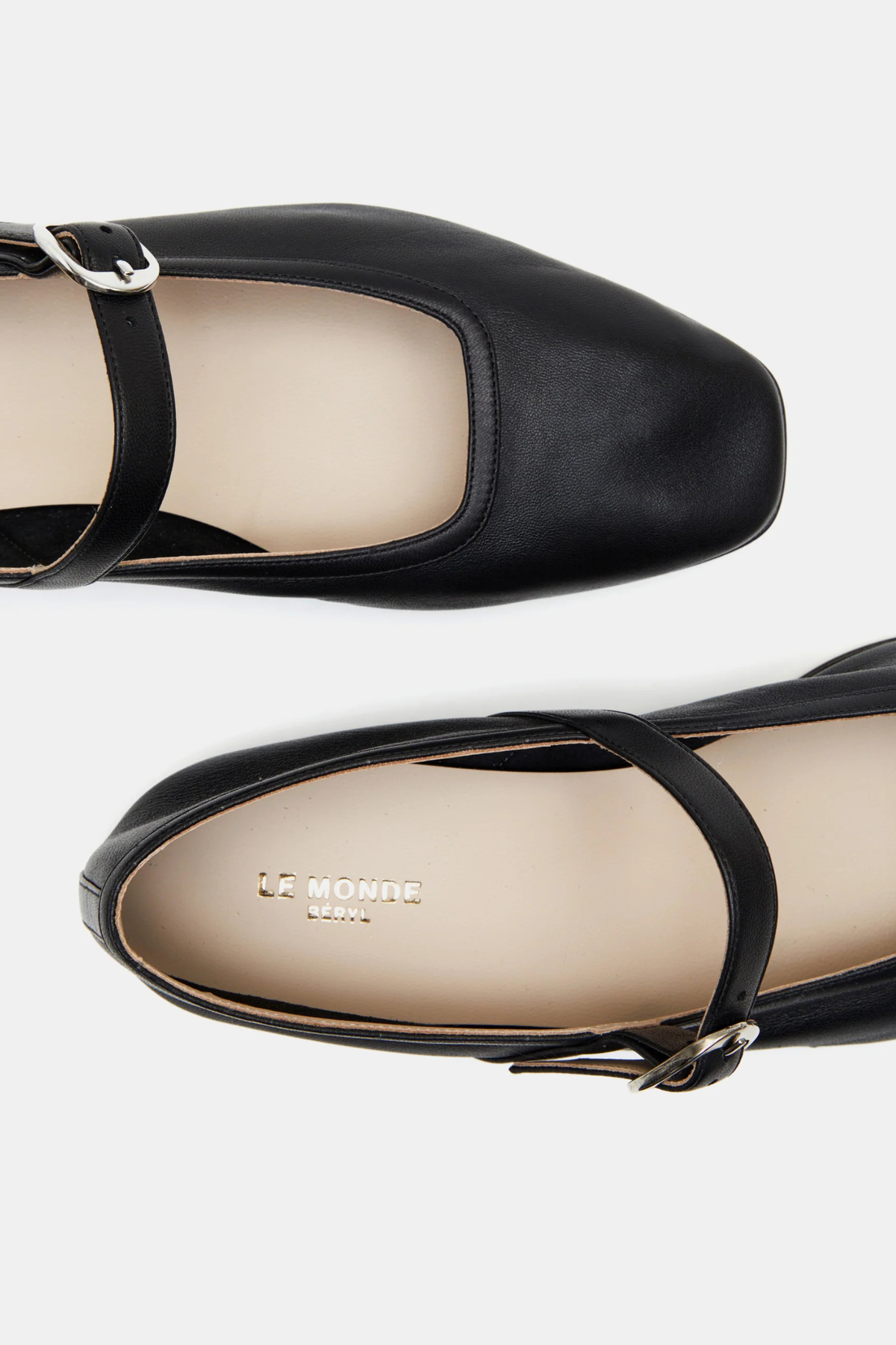 Le Monde Beryl Ballet Mary Jane Leather Flat - Black | Garmentory