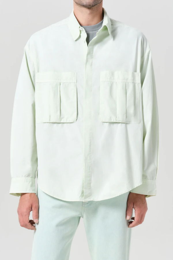 AGOLDE Clark Shirt - Mint Cream