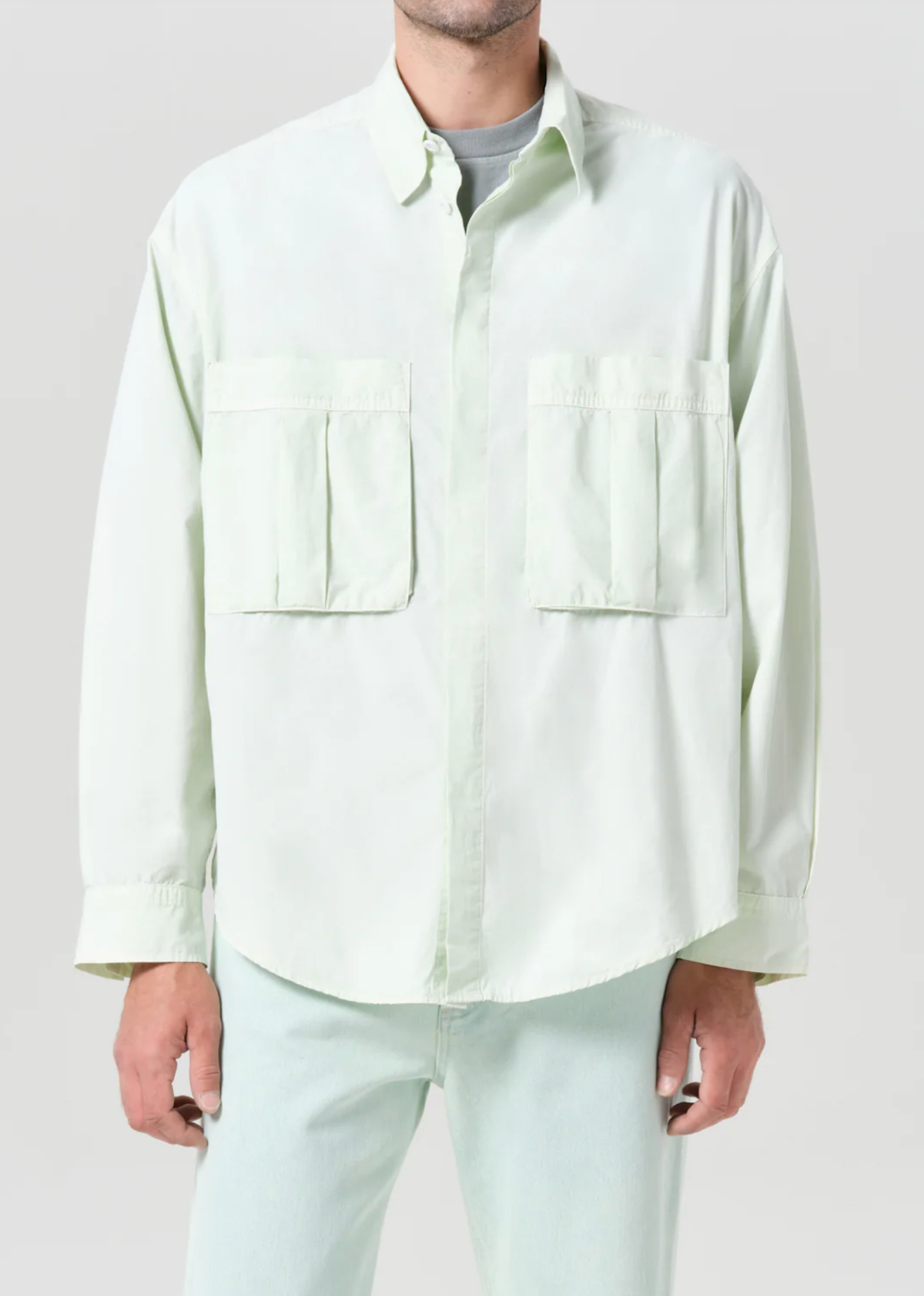 AGOLDE Clark Shirt - Mint Cream - Image 2 of 5