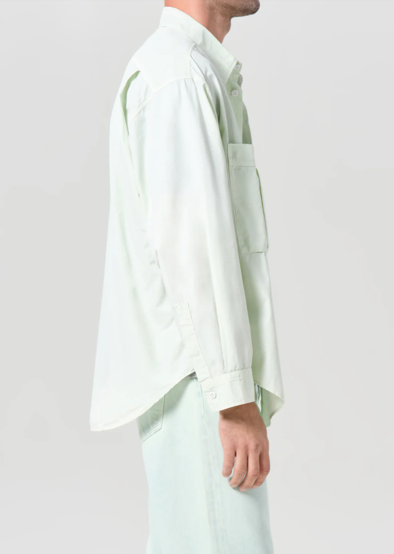 AGOLDE Clark Shirt - Mint Cream