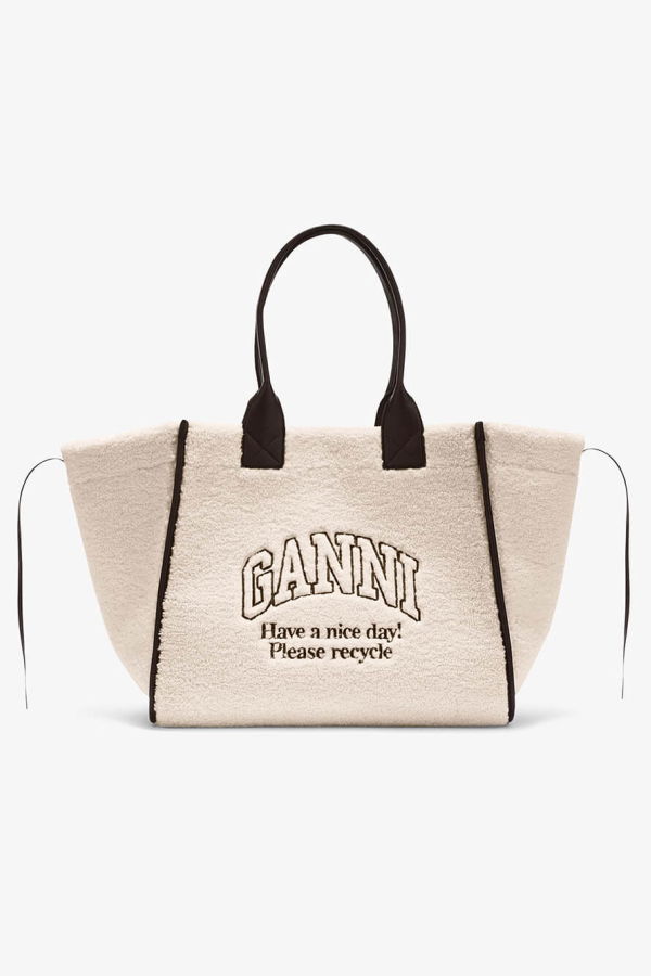 Ganni Shearling XXL Tote Bag