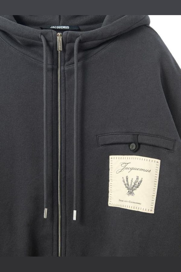 Jacquemus Rosemary Label Hoodie - Dark Navy