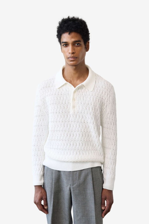 Carter Young Cable Polo Sweater