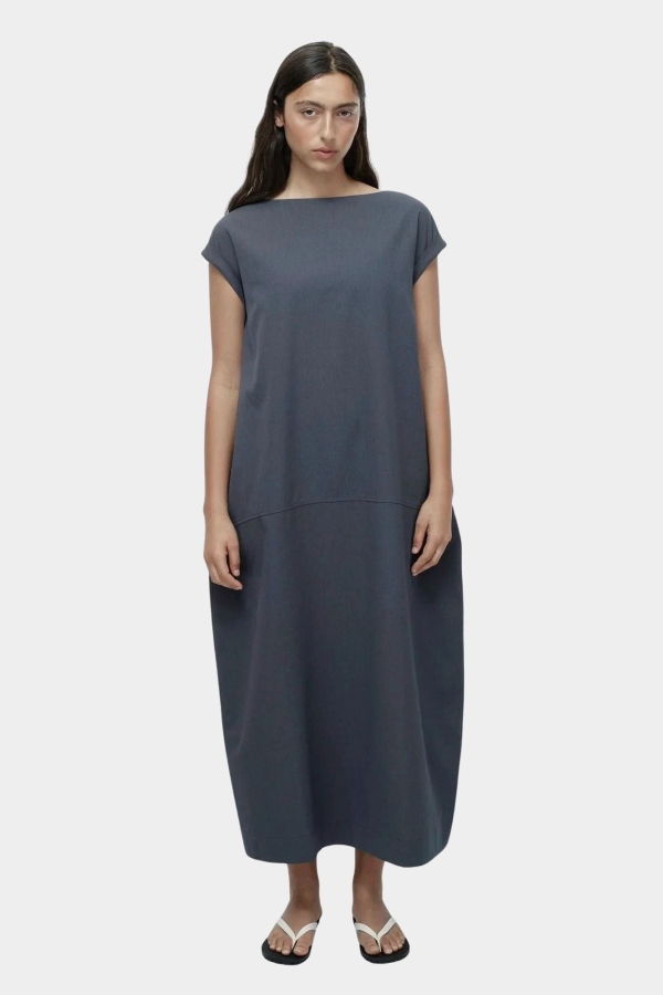 Mijeong Park Balloon Maxi Dress - Blue Gray
