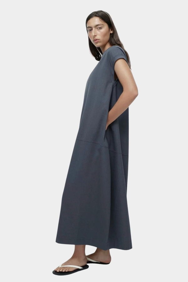 Mijeong Park Balloon Maxi Dress - Blue Gray