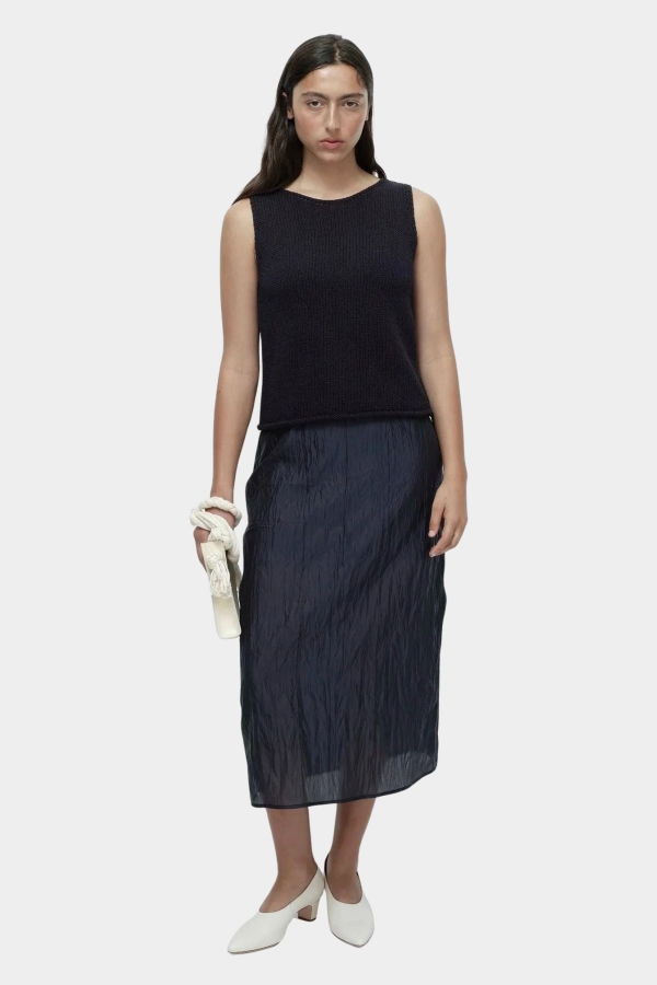 Mijeong Park Boat Neck Knit Tank - Navy