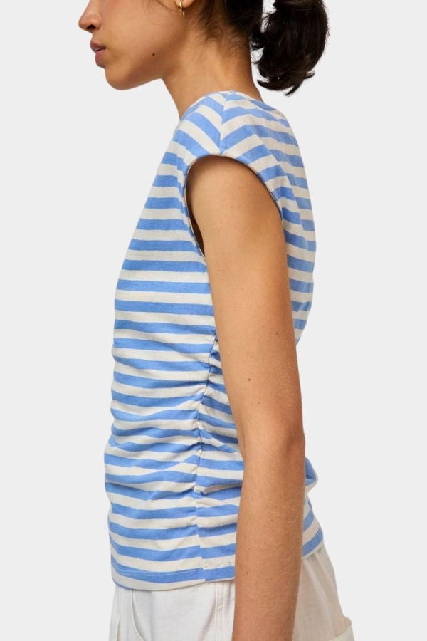 No.6 Carly Top - Blue And White Stripe