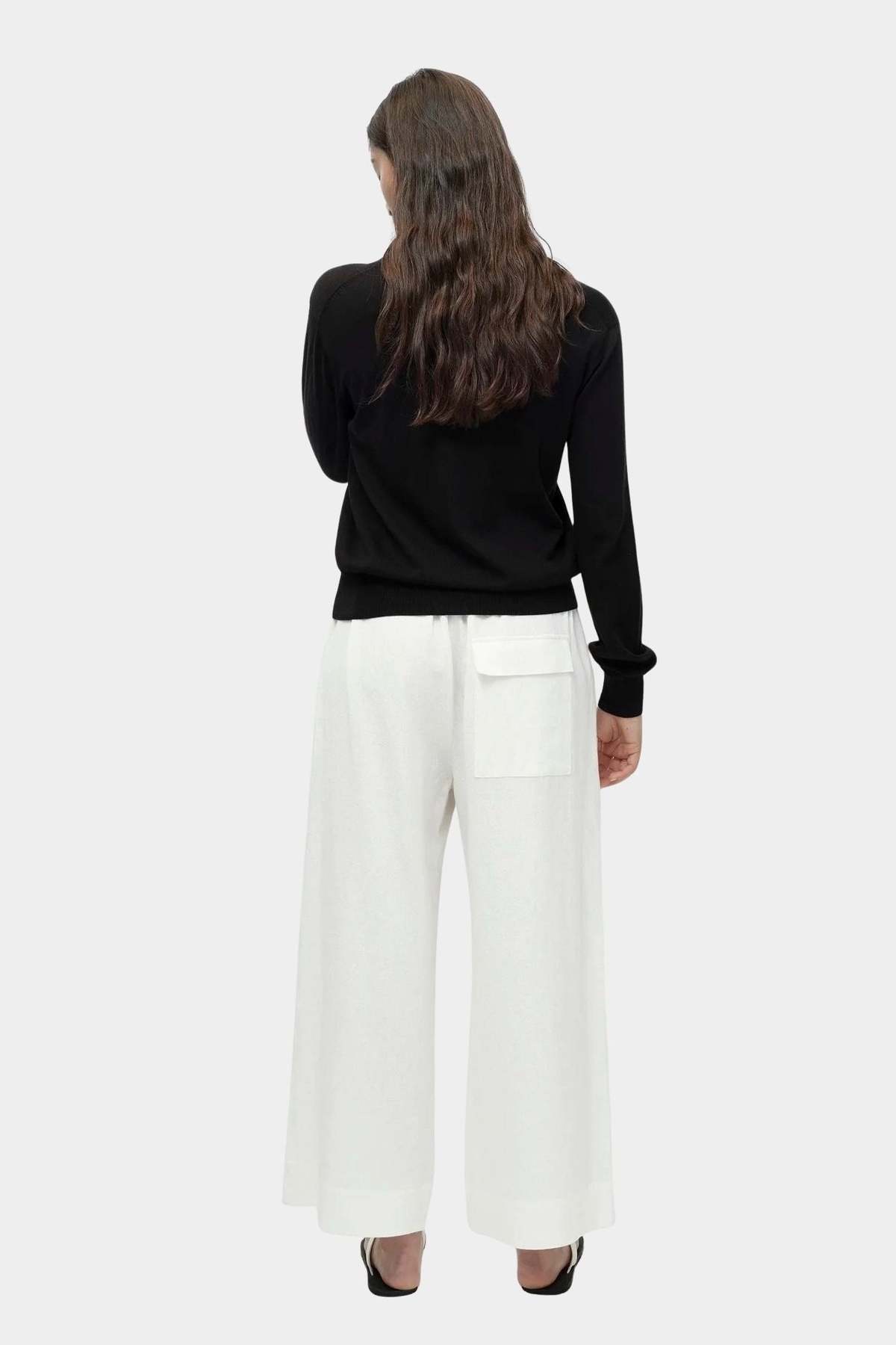 Mijeong Park Cotton Blend V-Neck Knit Top - Black - Image 4 of 6