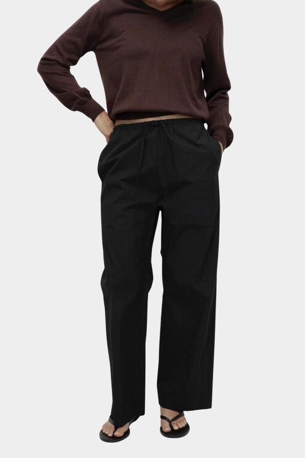 Mijeong Park Cotton Drawstring Pants - Black
