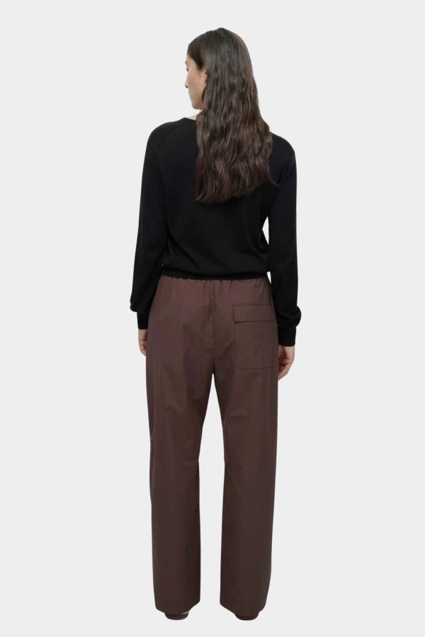 Mijeong Park Cotton Drawstring Pants - Dark Brown