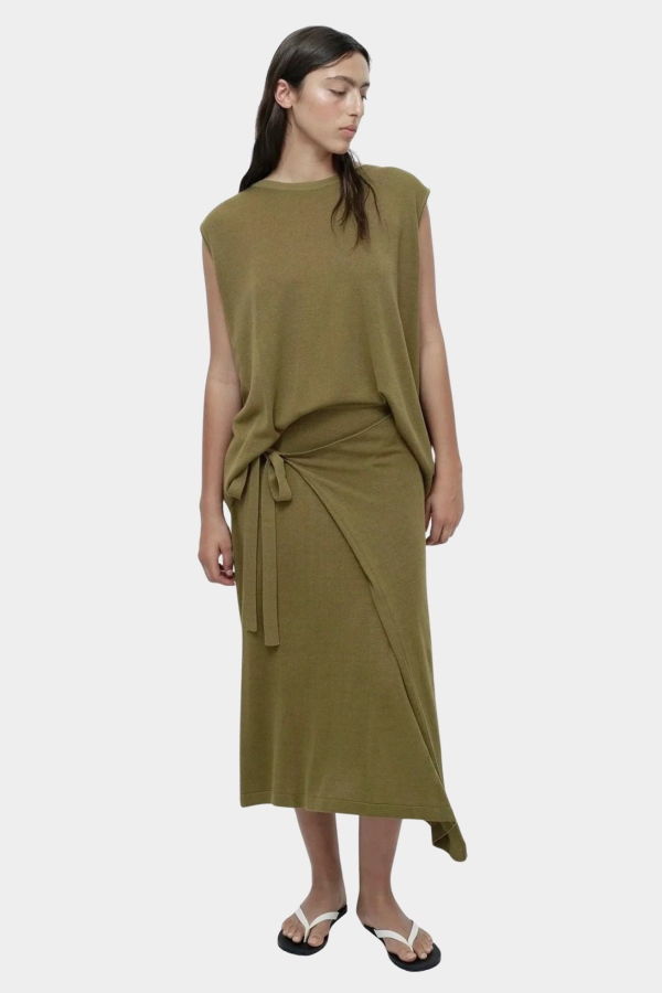 Mijeong Park Drape Back Knit Top