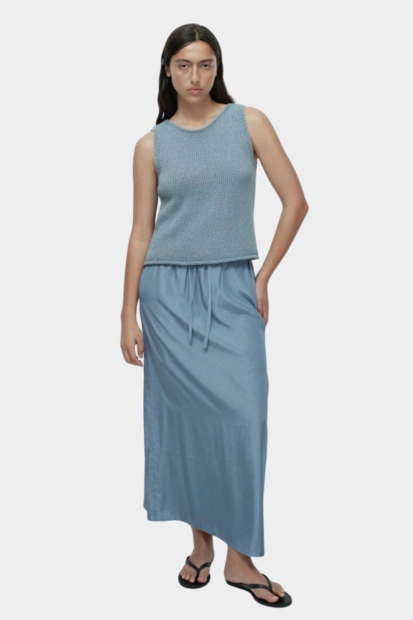 Mijeong Park Drawstring Midi Skirt - Blue