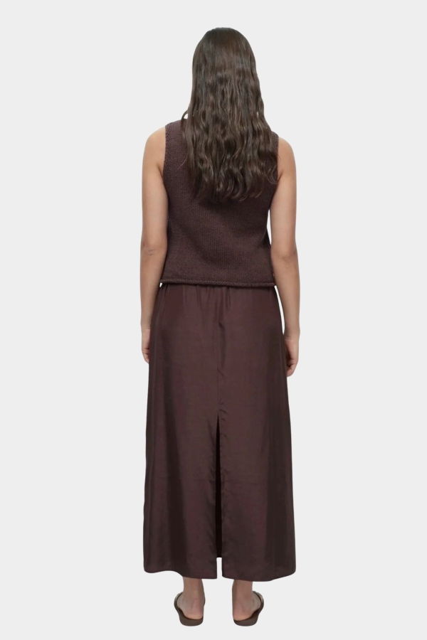 Mijeong Park Drawstring Midi Skirt - Dark Brown