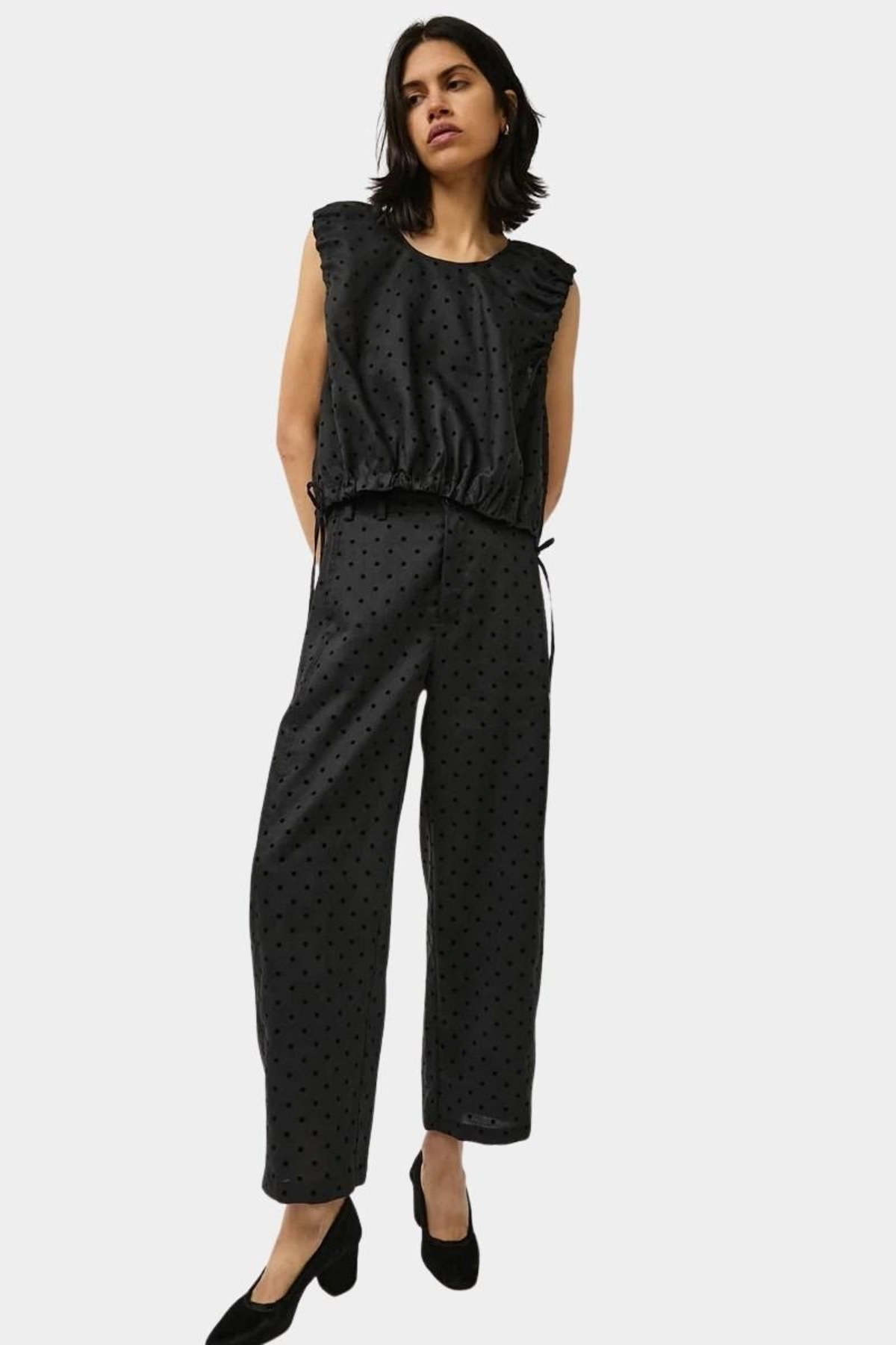 No.6 Justin Pant - Black Dot Linen - Image 1 of 6