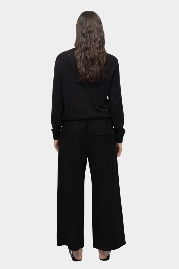 Mijeong Park Linen Blend Cropped Pants - Black